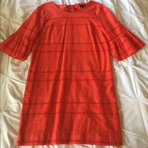 J.Crew Eyelet Shift Dress with Ribbon Tie